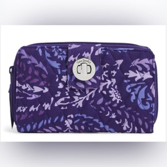 Vera Bradley Bags Vera Bradleyrfid Turnlock Wallet Paisley Amethyst